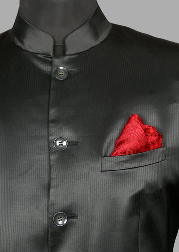 CHARCOAL Solid Designer Bandhgala Suit