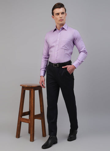 Mauve 100% Cotton Structured Formal Shirt