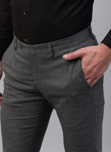 Grey check Formal Trouser