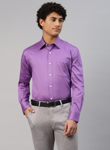 Purple Cotton Formal Shirt
