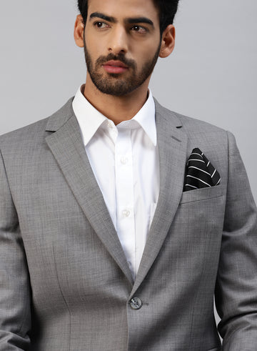 Black Stripe Silk Pocket Square