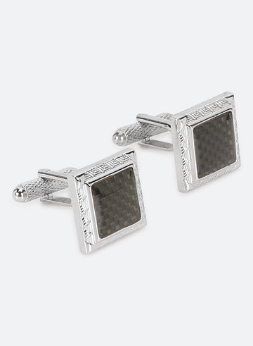 Olive Color Metal Cufflink Set