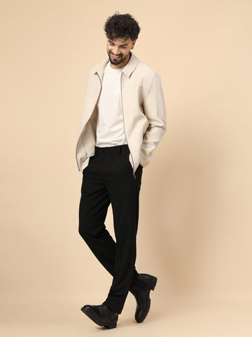 Off White Hemp Cotton Structured Shacket