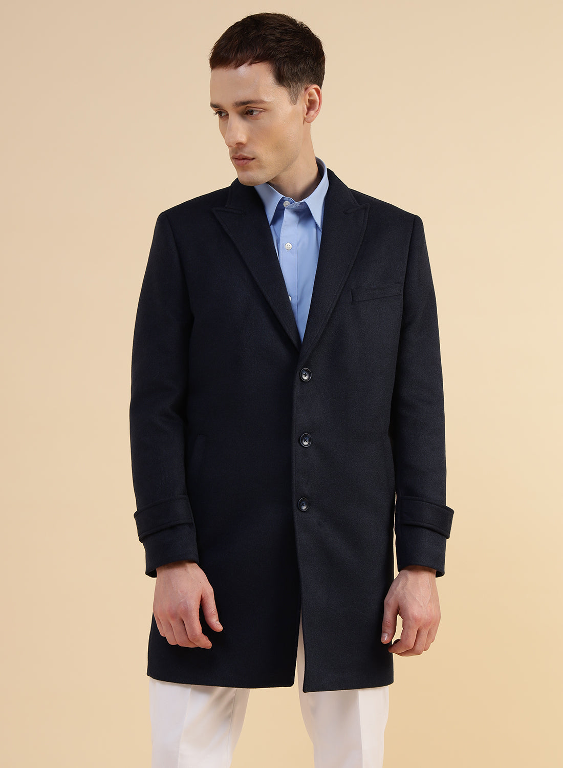 chono チョノ　Monal tweed Long Coat ツィードコート chono Monal tweed Long Coat NAVY 38