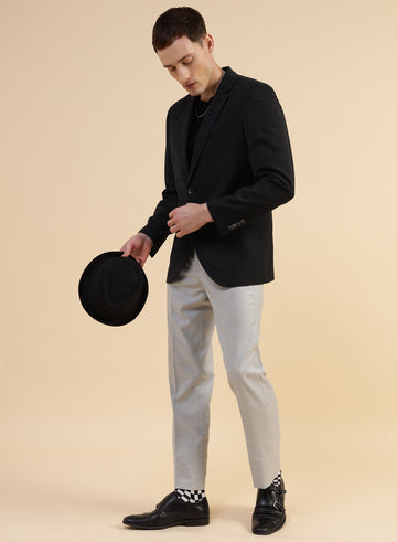 Black Poly wool Jacket