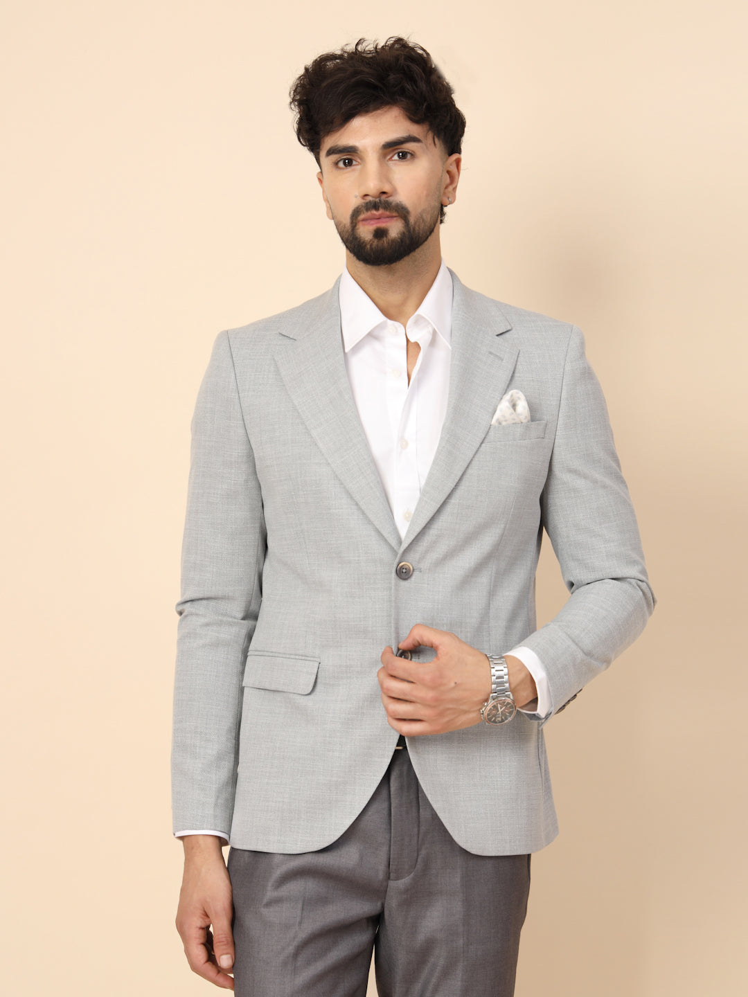 Grey Uncrushable Smart Jacket