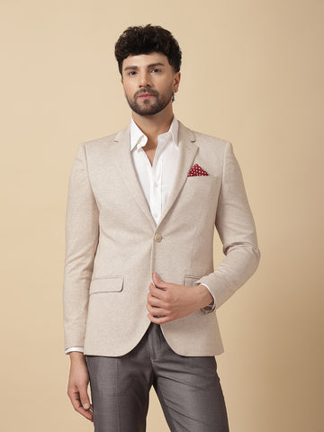 Light Beige Uncrushable Houndstooth Jacket