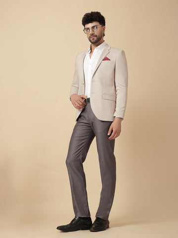 Light Beige Uncrushable Houndstooth Jacket