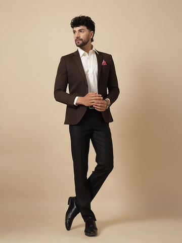 Brown Uncrushable Structured Jacket