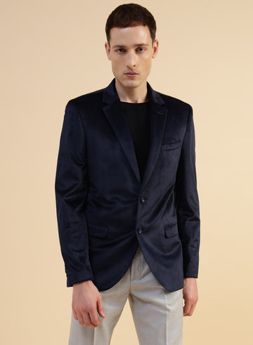 Blue Suede Corduroy Jacket
