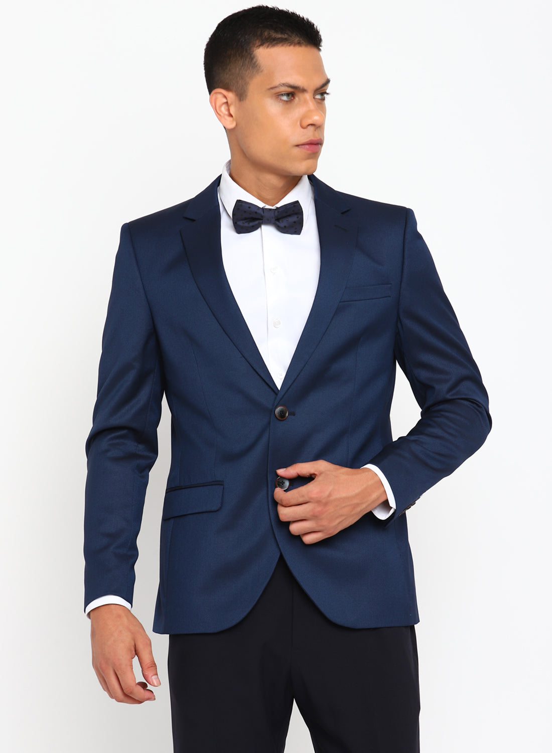 Blue Birds Eye Notch Color Formal Jacket