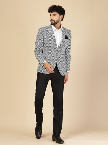 Black & White Uncrushable Printed Jacket