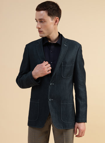 Navy Linen Jacket