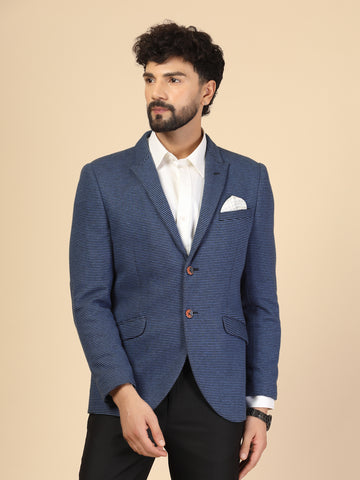 Blue Uncrushable Stripe Jacket