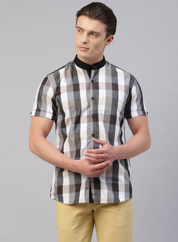 Multicolor 100% Cotton Check Casual Shirts