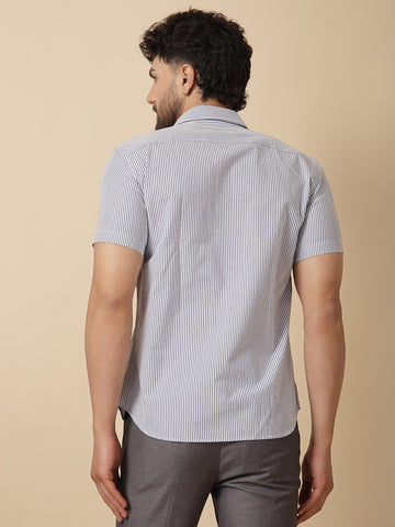 Light Blue 100% Cotton Half Sleeve Shirt