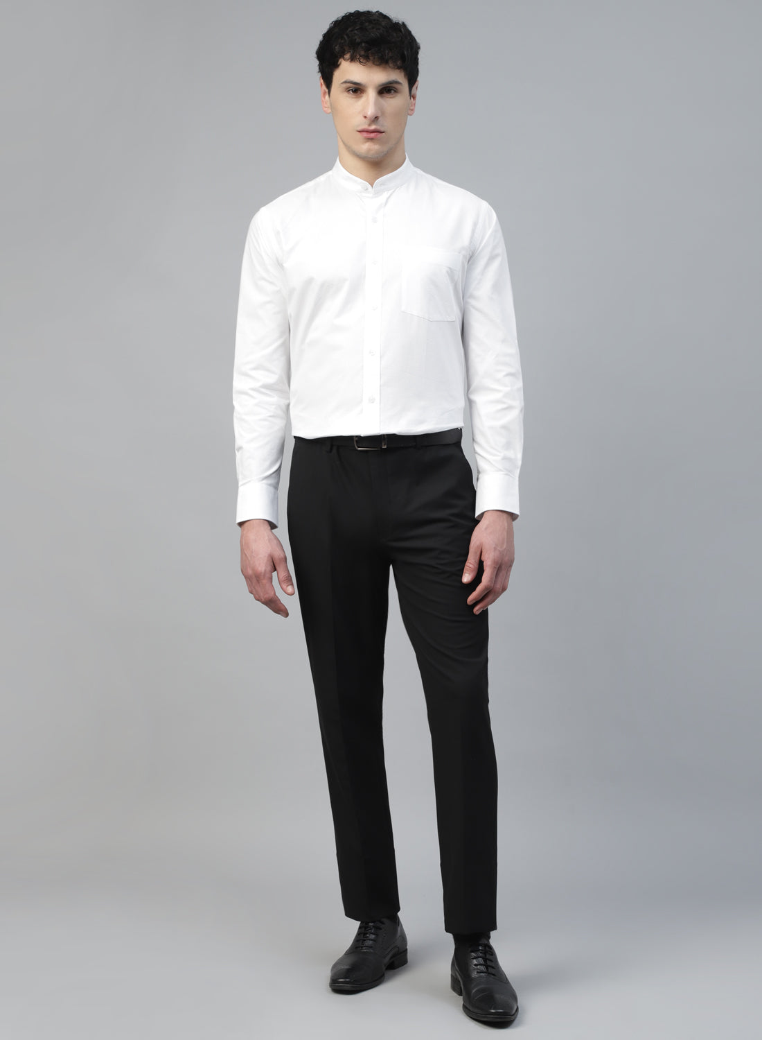 White 100% Structured Evening Wear Shirt