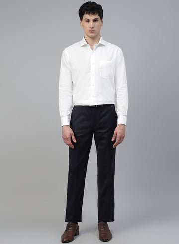 White 100% Structured Cufflink Evening Wear Shirt