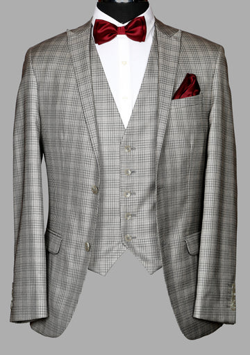 Grey Check Designer Suit