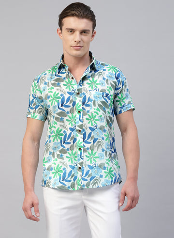 Multicolor 100% Cotton Printed Casual Shirts