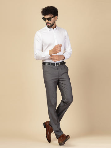 Cream 100% Cotton Solid Shirt