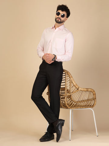 Pink 100% Cotton Solid Shirt