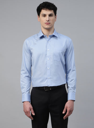 Sky Blue Cotton Full Sleeve Shirt