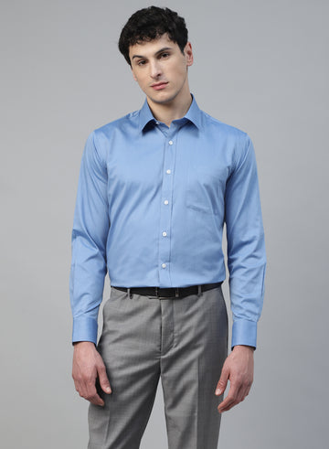 Light Blue Cotton Full Sleeve Shirt