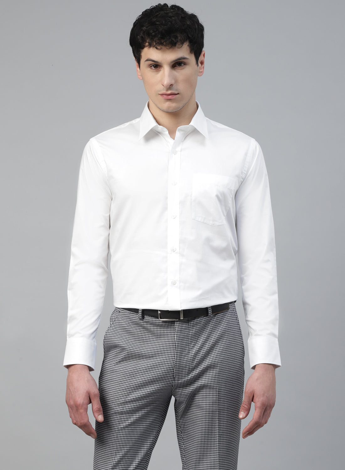 White Cotton Full Sleeve Shirt