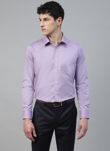 Mauve 100% Cotton Solid Formal Shirt