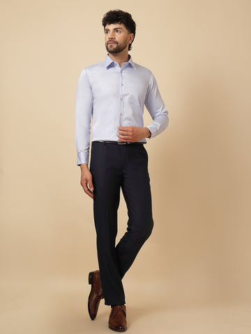 Light Blue Cotton Satin Formal Shirt