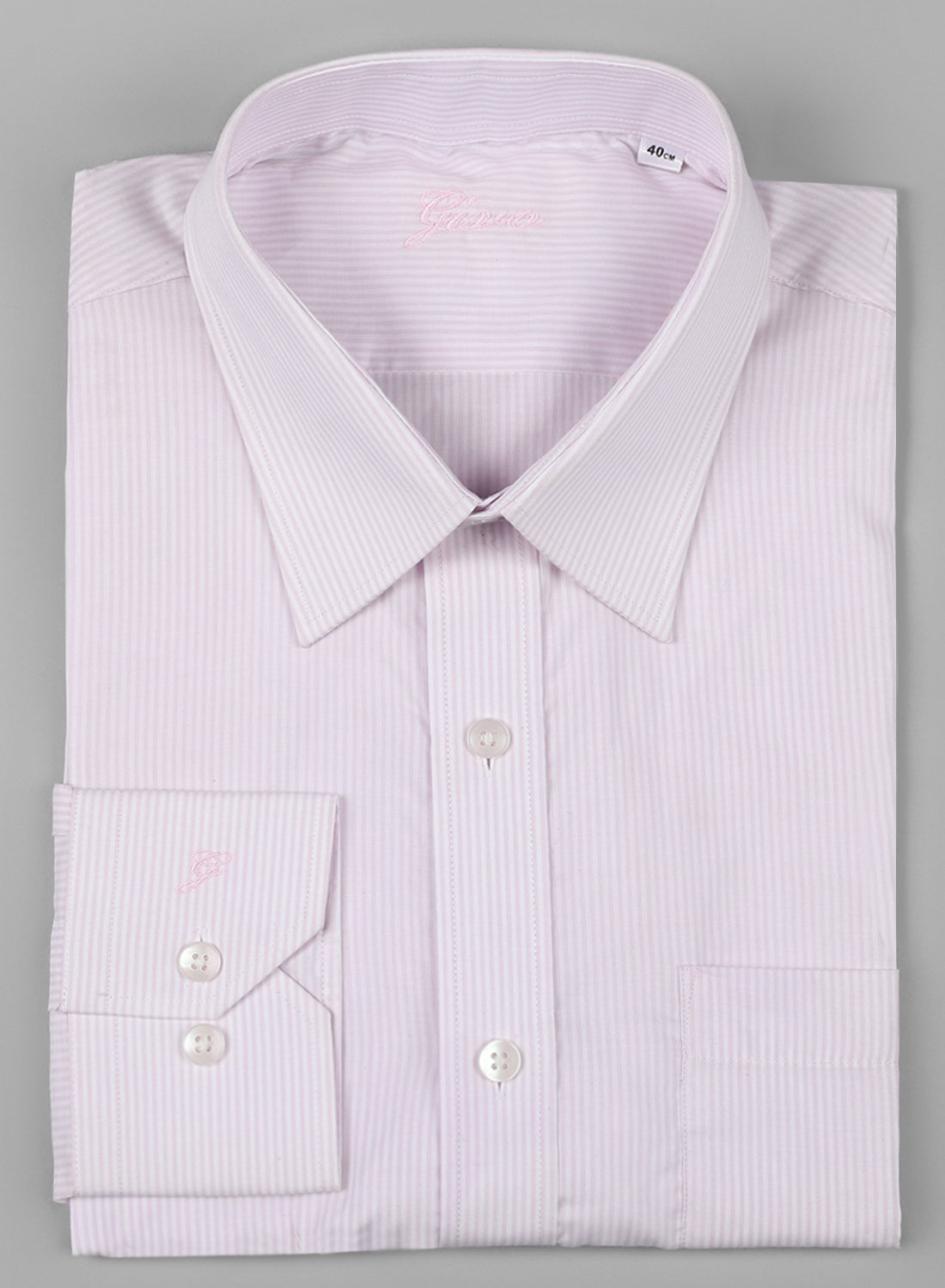 Pink Cotton Stripe Formal Shirt