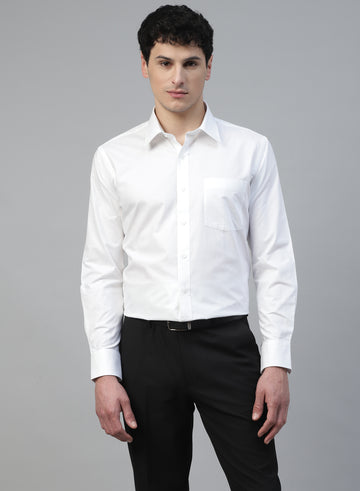 White 100% Structured Formal Shirt