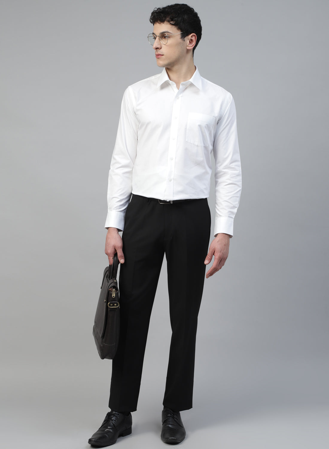 White 100% Structured Formal Shirt