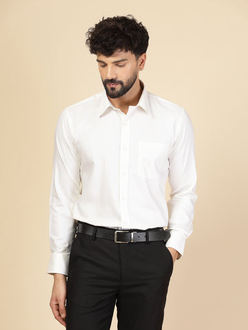 Cream 100% Cotton Structured Shirt