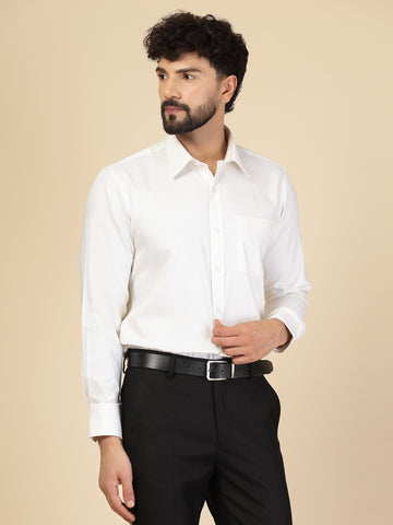Cream 100% Cotton Structured Shirt