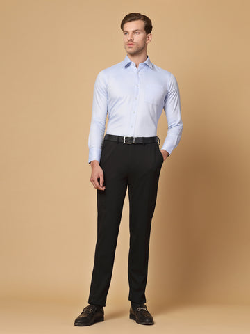 Blue 100% Cotton Structured Shirt