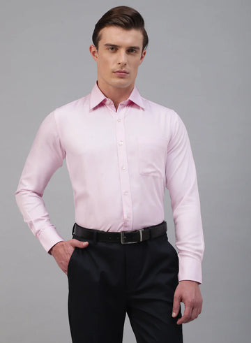 Pink Bamboo Rayon Full Sleeve Shirt