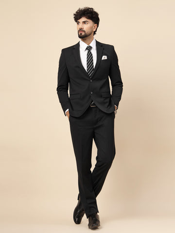 Charcoal Polywool 2pcs Formal Suit