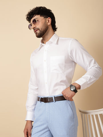 White 100% Cotton Structured Shirt