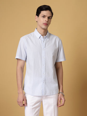 Light Blue 100% Cotton Shirt
