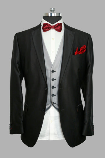 Black Solid Designer Suit