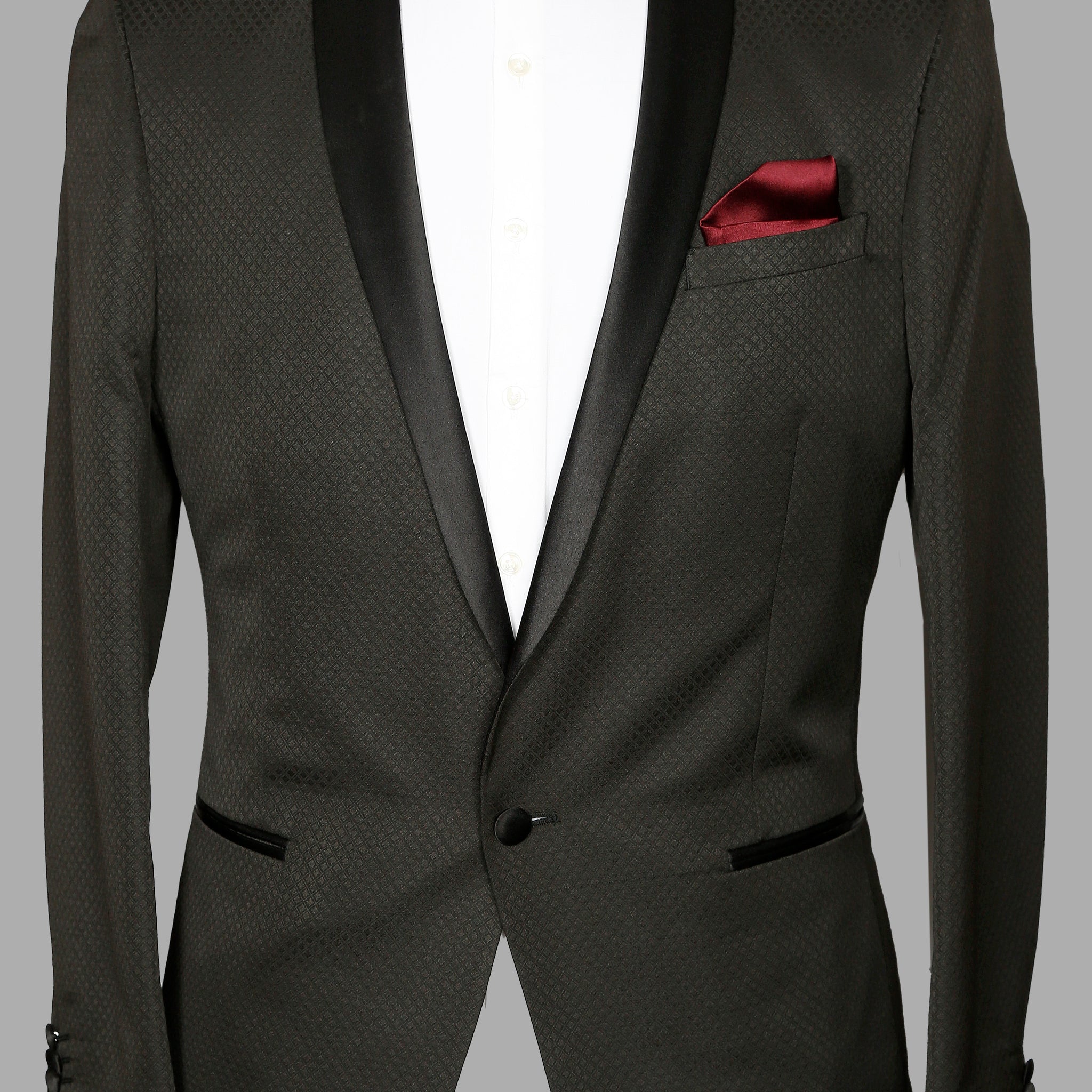 Black Textured Designer Suit