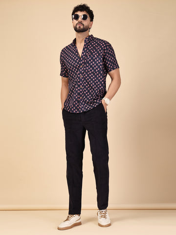 Regular fit (5018K) -Navy Blue Corduroy Trouser