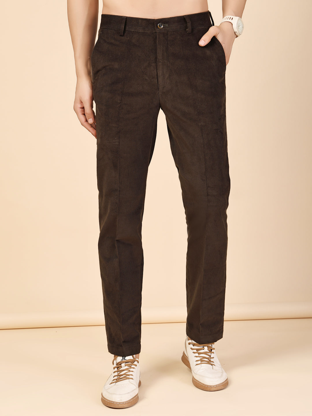 Regular fit (5018K) -Green Corduroy Trouser