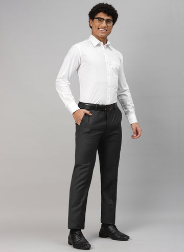 Charcoal Gold Polywool Trouser