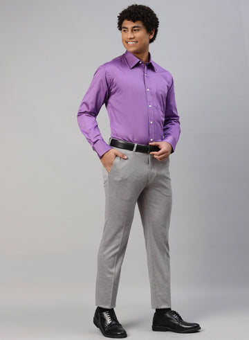 Regular fit (5018H) - Grey Uncrushable Trouser