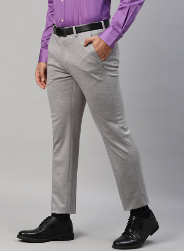 Grey Knit Uncrushable Fashion Trouser
