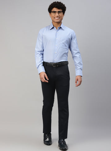 Navy Blue Knit Uncrushable Fashion Trouser