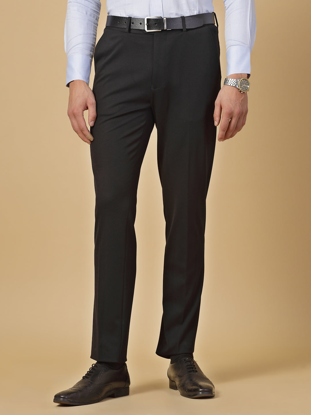 Regular fit (5018H) - Black uncrushable Solid Trouser